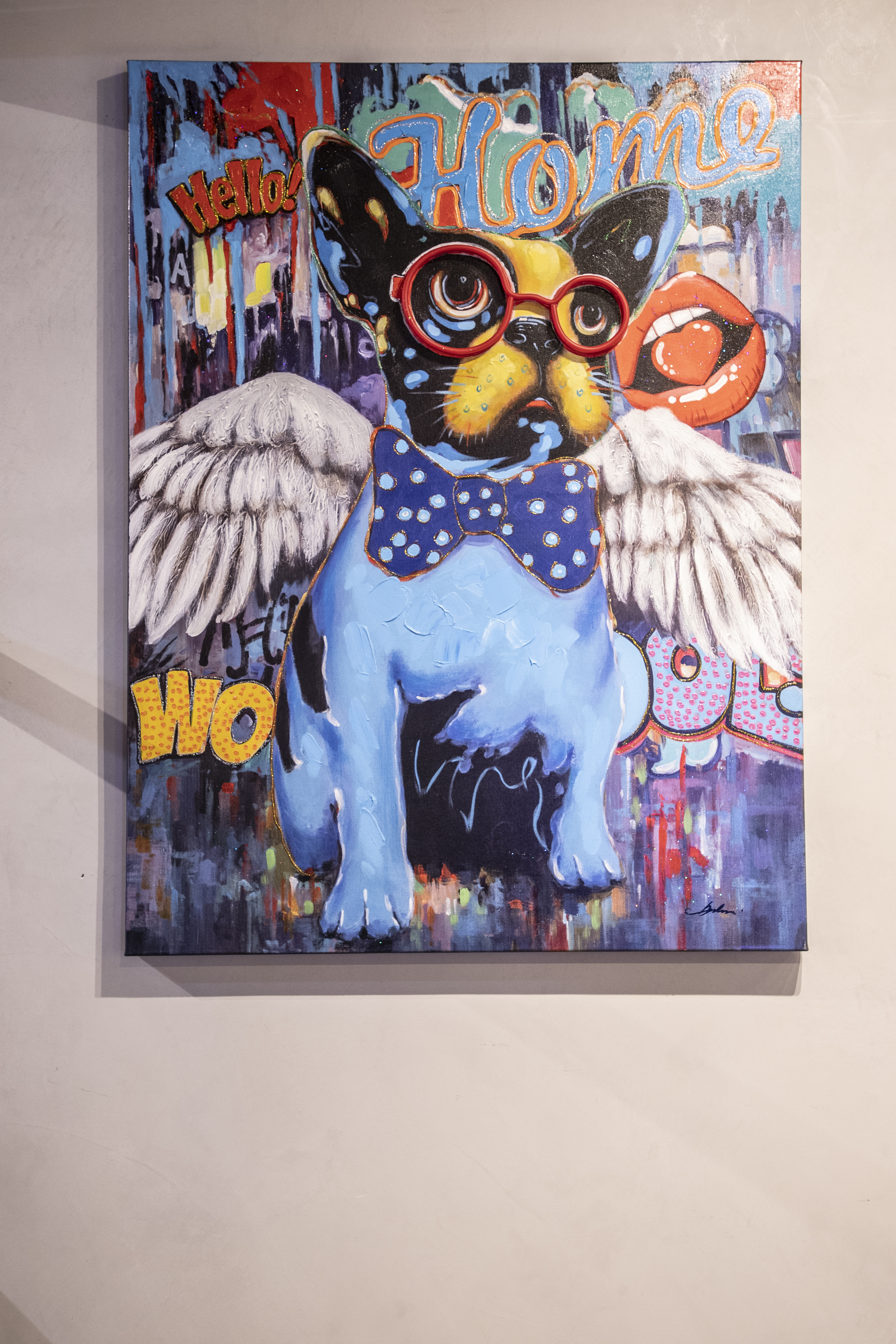 Dog with Wings Wall Artwork Led